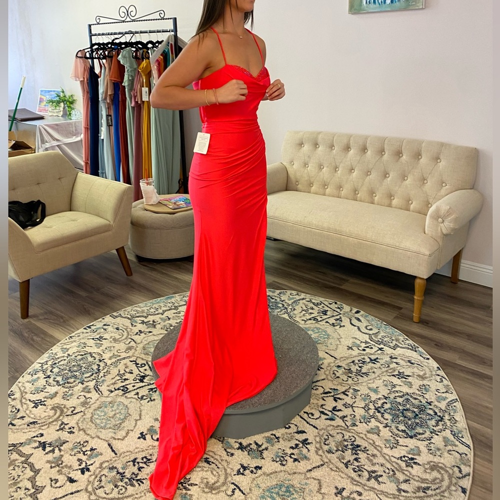 Red/Coral Colored Formal Gown